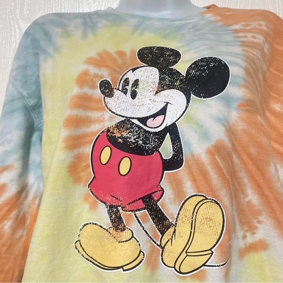 Tie dye Mickey Mouse Disney cropped sweatshirt - Picture 2 of 4